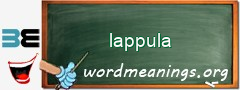 WordMeaning blackboard for lappula